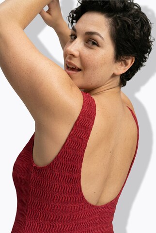 Ulla Popken Classic Swimsuit in Red