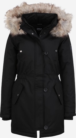 Only Tall Winterparka 'IRIS' in Zwart: voorkant