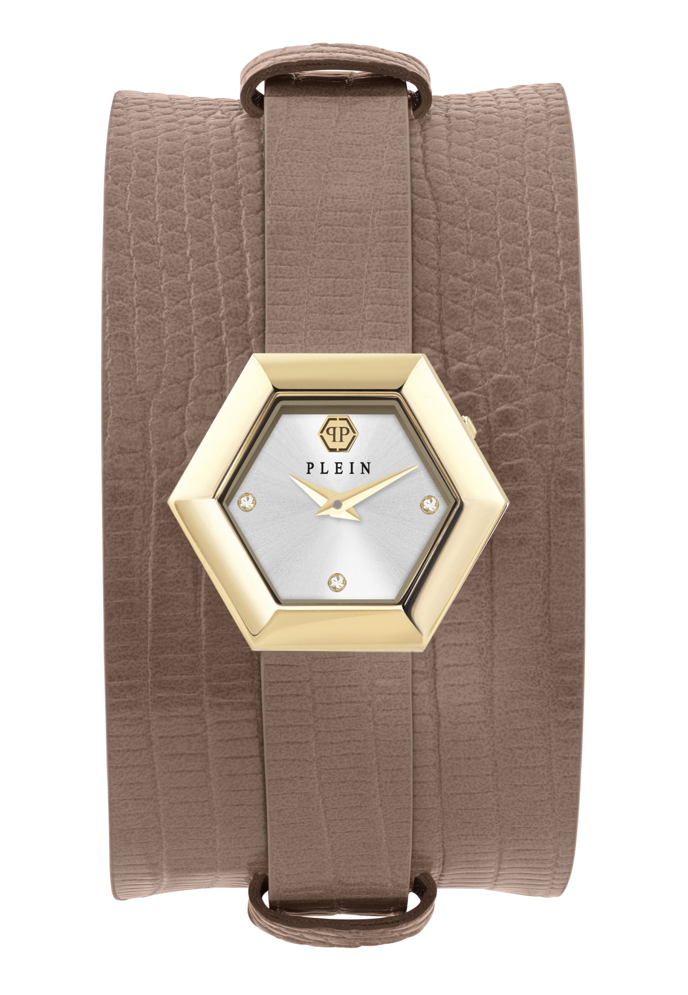 Montre à affichage analogique 'La Jungle de Plein' Philipp Plein Watches en marron : devant