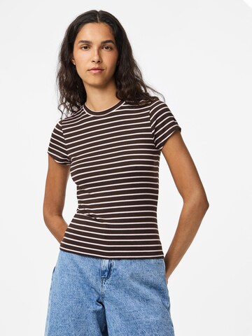 PIECES Shirt 'PCMONIQUE' in Brown: front