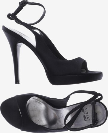 Stuart Weitzman Sandals & High-Heeled Sandals in 39 in Black: front
