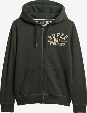 Superdry Zip-Up Hoodie in Green: front