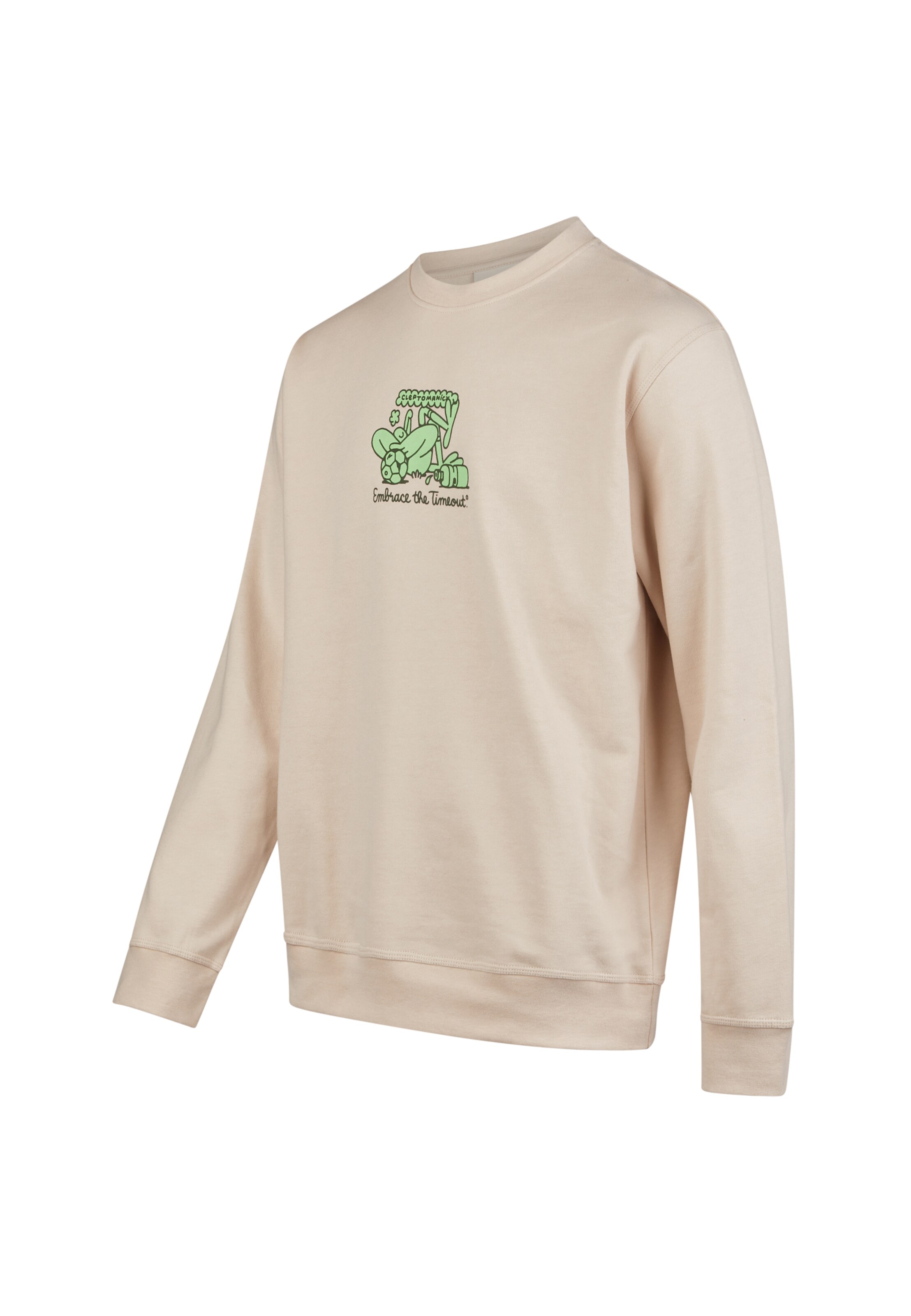 Cleptomanicx Sweater 'Embrace Football' in Beige