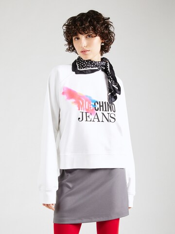balts Moschino Jeans Sportisks džemperis