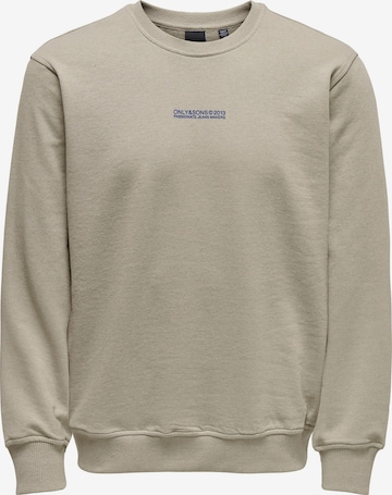 Only & Sons Sweatshirt 'Elon' in Grey: front