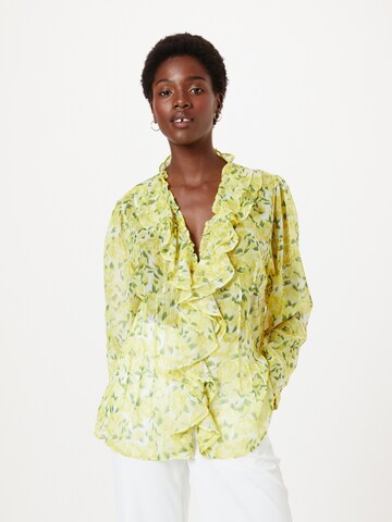 River Island Plus Bluse 'EMBEL' in Gelb: Vorderseite