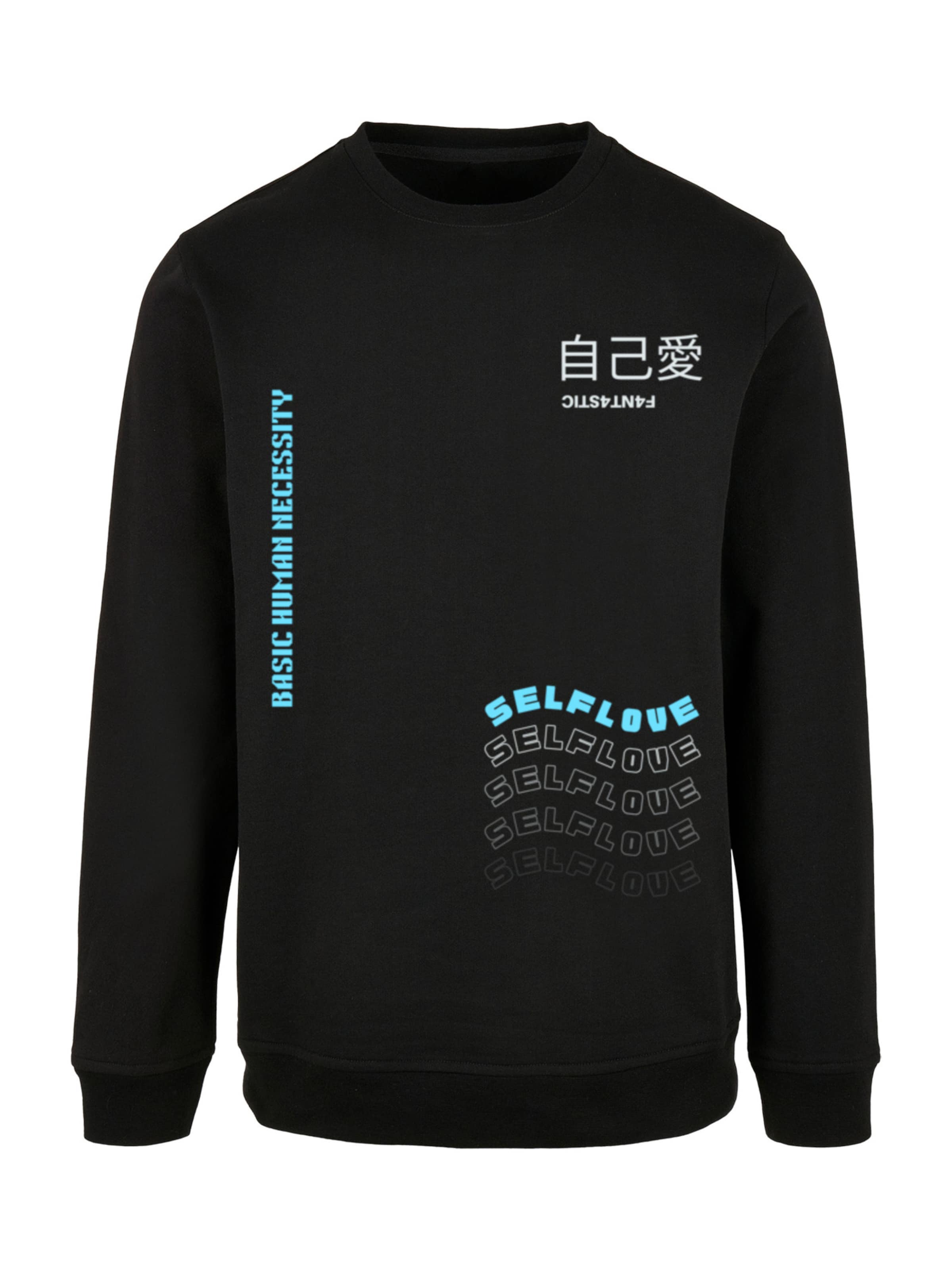 F4NT4STIC Sweatshirt 'Self Love' in Zwart: voorkant