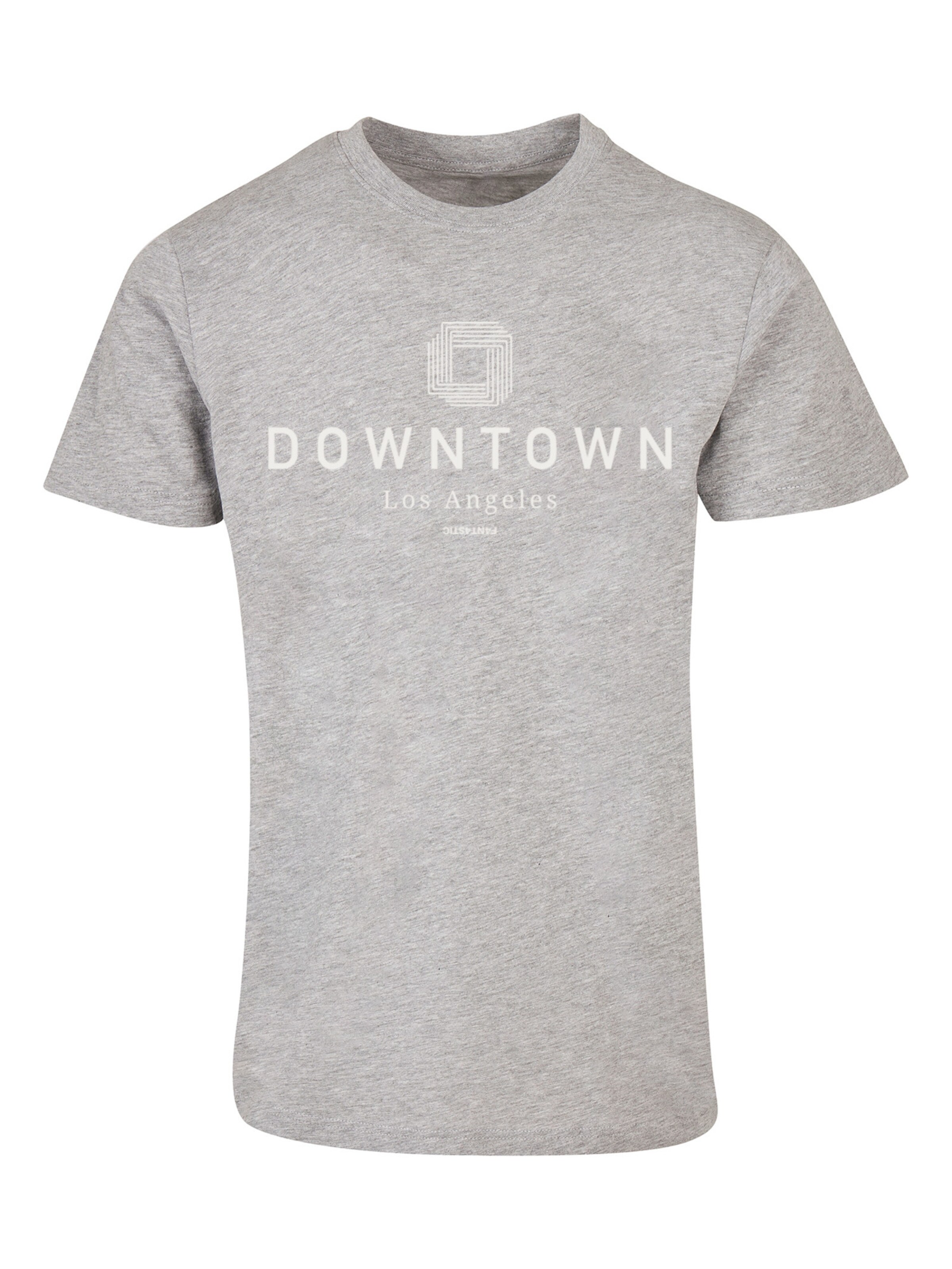 F4NT4STIC Shirt 'Downtown LA' in Grijs: voorkant