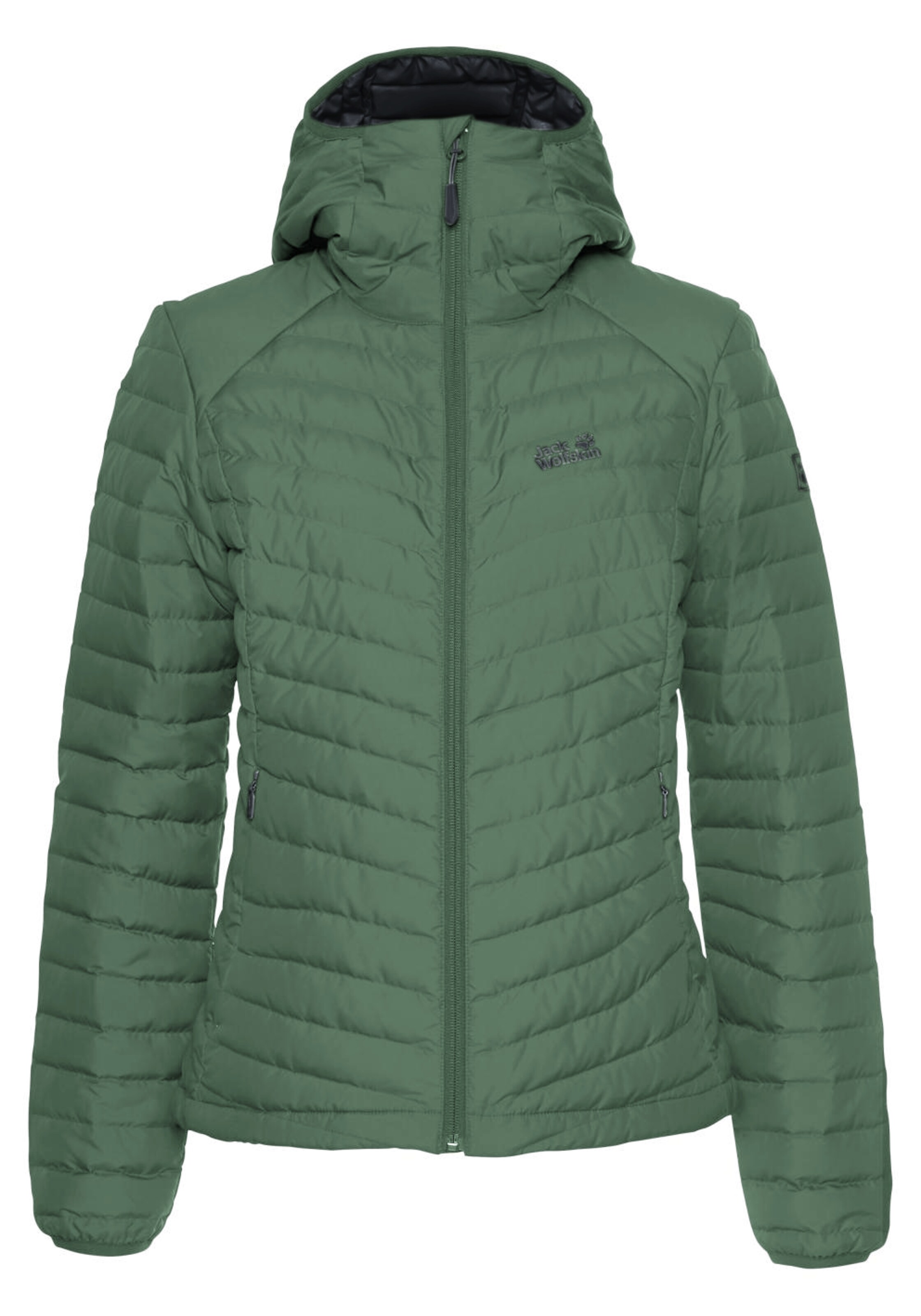 JACK WOLFSKIN Athletic Jacket in Green: front