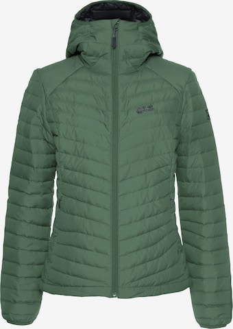 JACK WOLFSKIN Athletic Jacket in Green: front