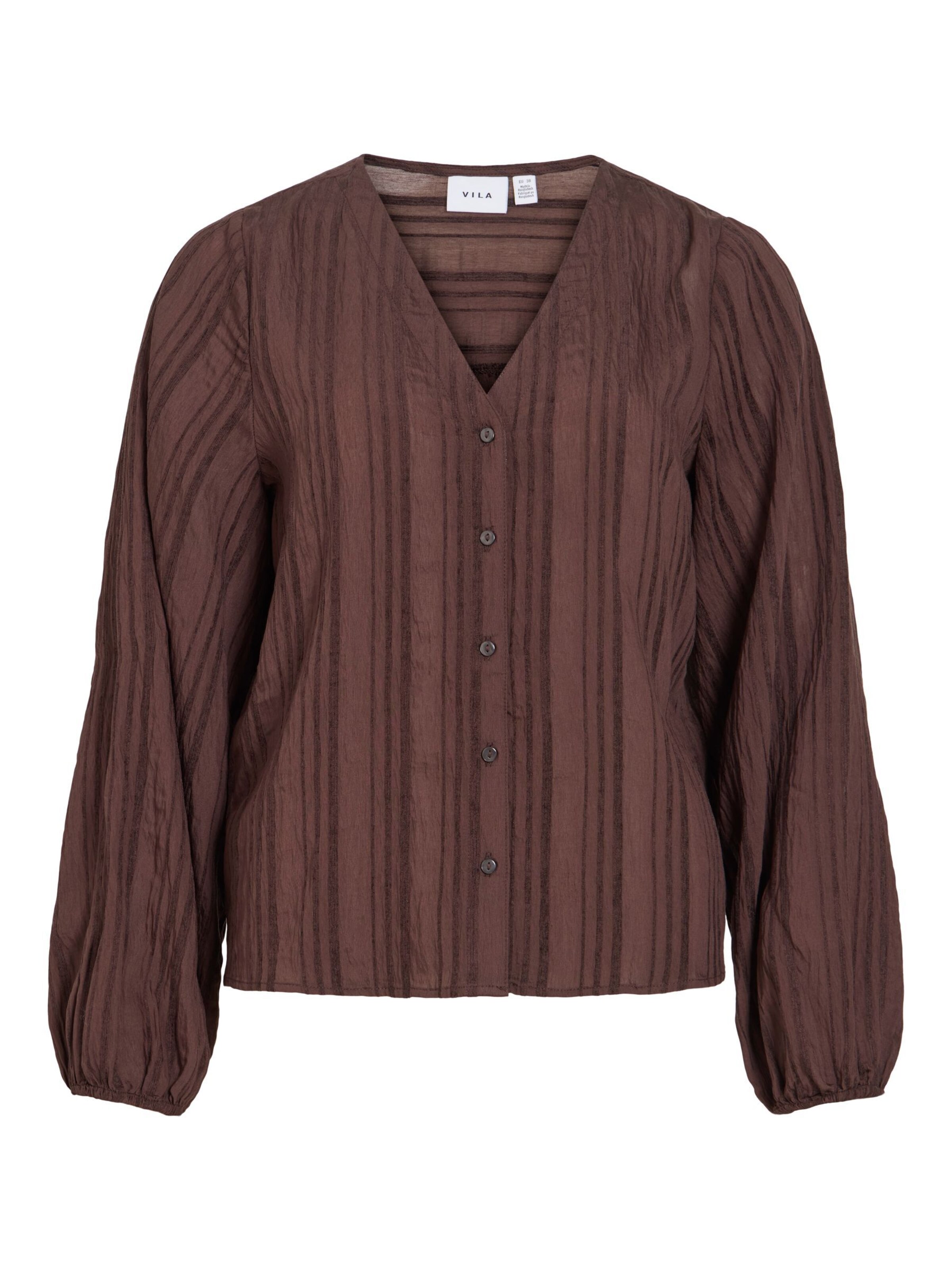 VILA Blouse 'VIVera' in Bruin: voorkant