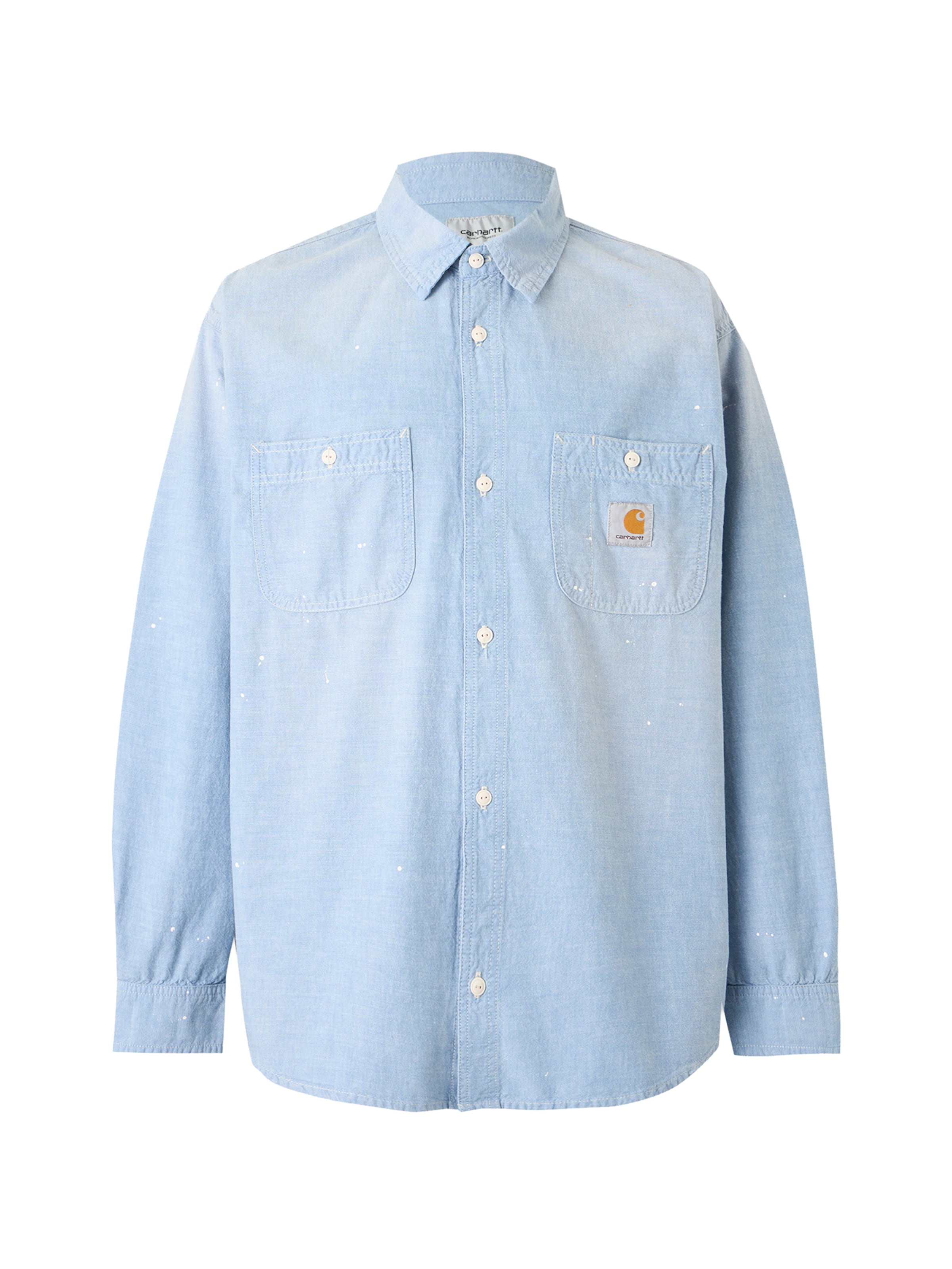 Carhartt WIP Overhemd in S in de kleur Lichtblauw / Wit, Productweergave