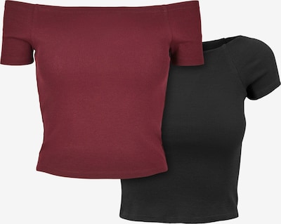 Urban Classics T-Krekls, krāsa - vīnsarkans / melns, Preces skats