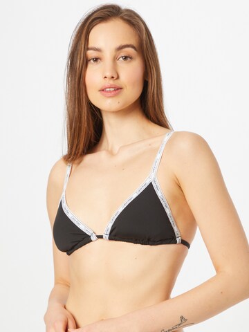 Calvin Klein Swimwear Triangel Bikinitop in Schwarz: Vorderseite
