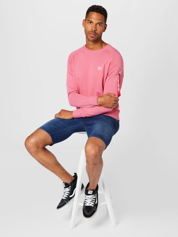 ALPHA INDUSTRIES Sweatshirt 'X-Fit' i rosa