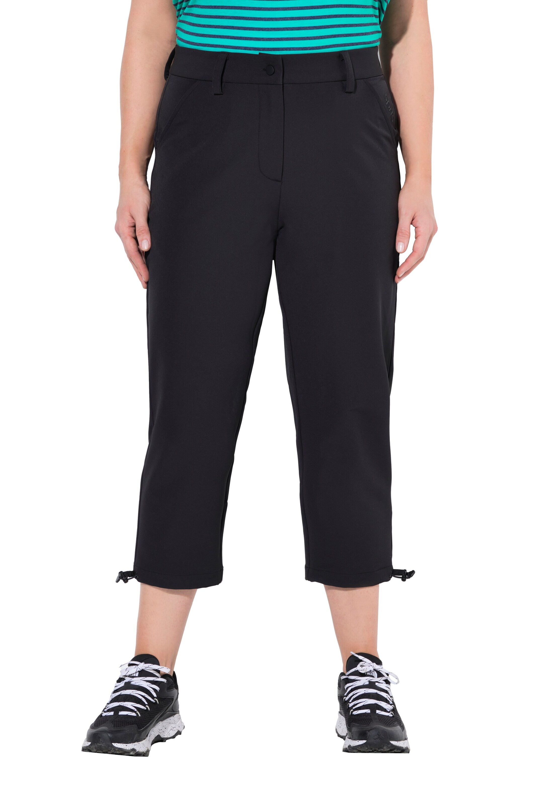 Ulla Popken Regular Hose in Schwarz: Vorderseite