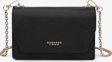 Borsa a tracolla 'Borsa a Tracolla Donna Diana&Co Poliestere Bottone Magnetico Tracolla Catena Rimovibile' di Diana&Co. in nero: frontale