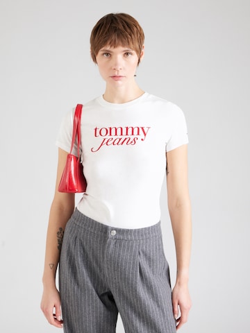 Tommy Jeans Koszulka 'Essential' w kolorze biały: przód