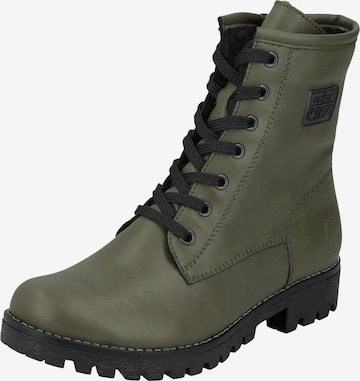 Bottines à lacets '78510' Rieker en vert : devant