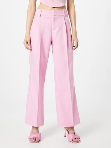 Gina Tricot Loose fit Pleat-front trousers 'Tammie' in Pink: front