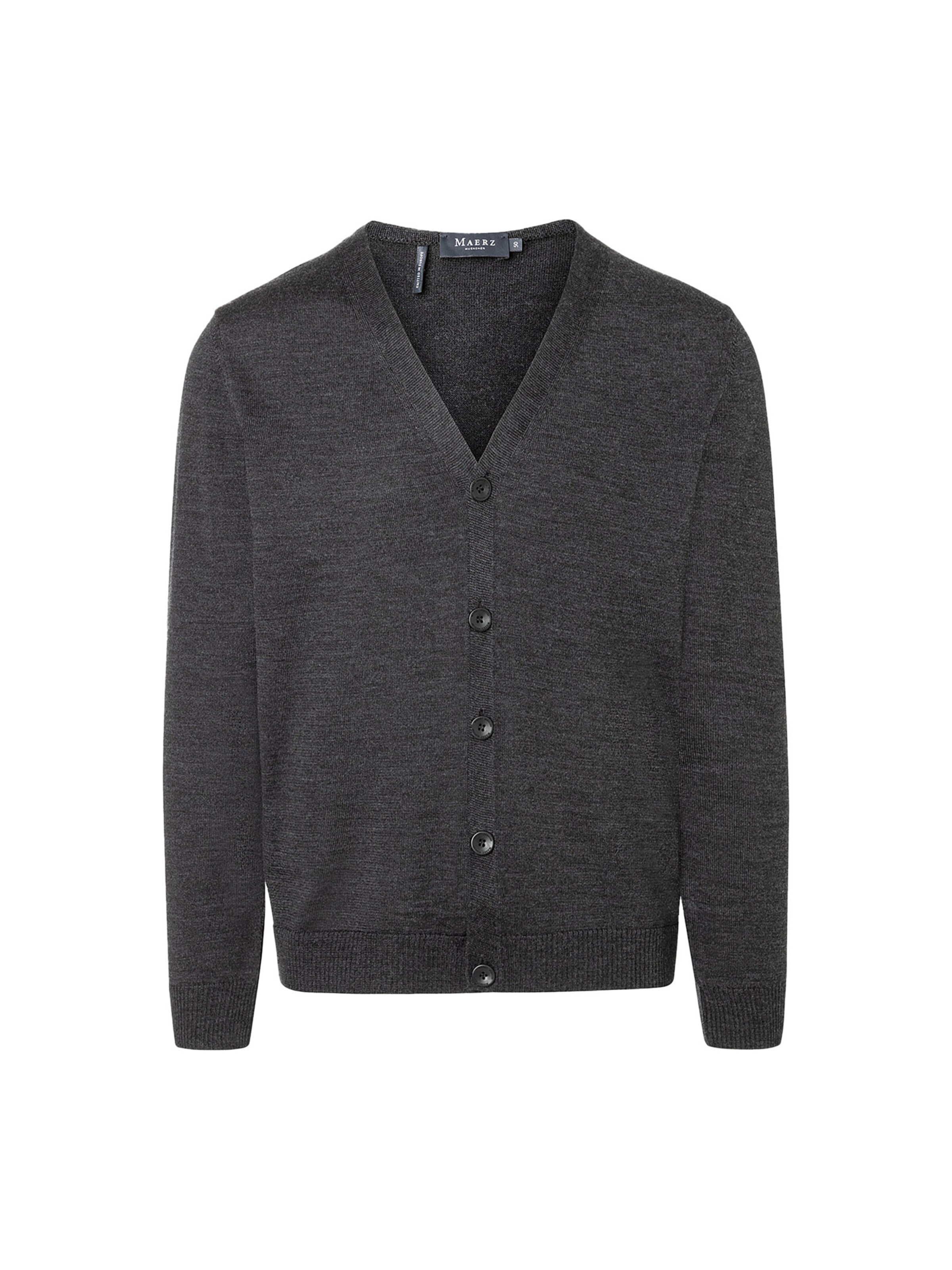 Vestes en maille MAERZ Muenchen en gris : devant