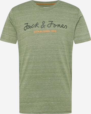 JACK & JONES Tričko 'Berg' – zelená: přední strana