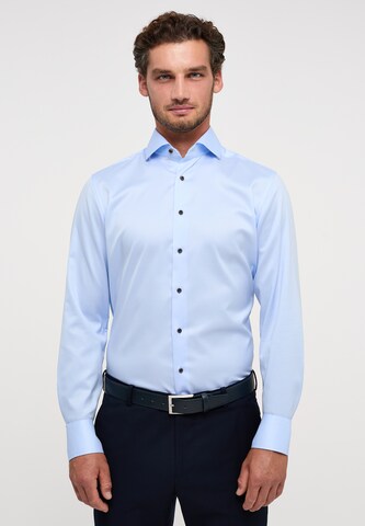 ETERNA Slim fit Button Up Shirt in Blue: front