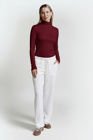 Cotton Candy Rollkragen-Langarmshirt in Rot