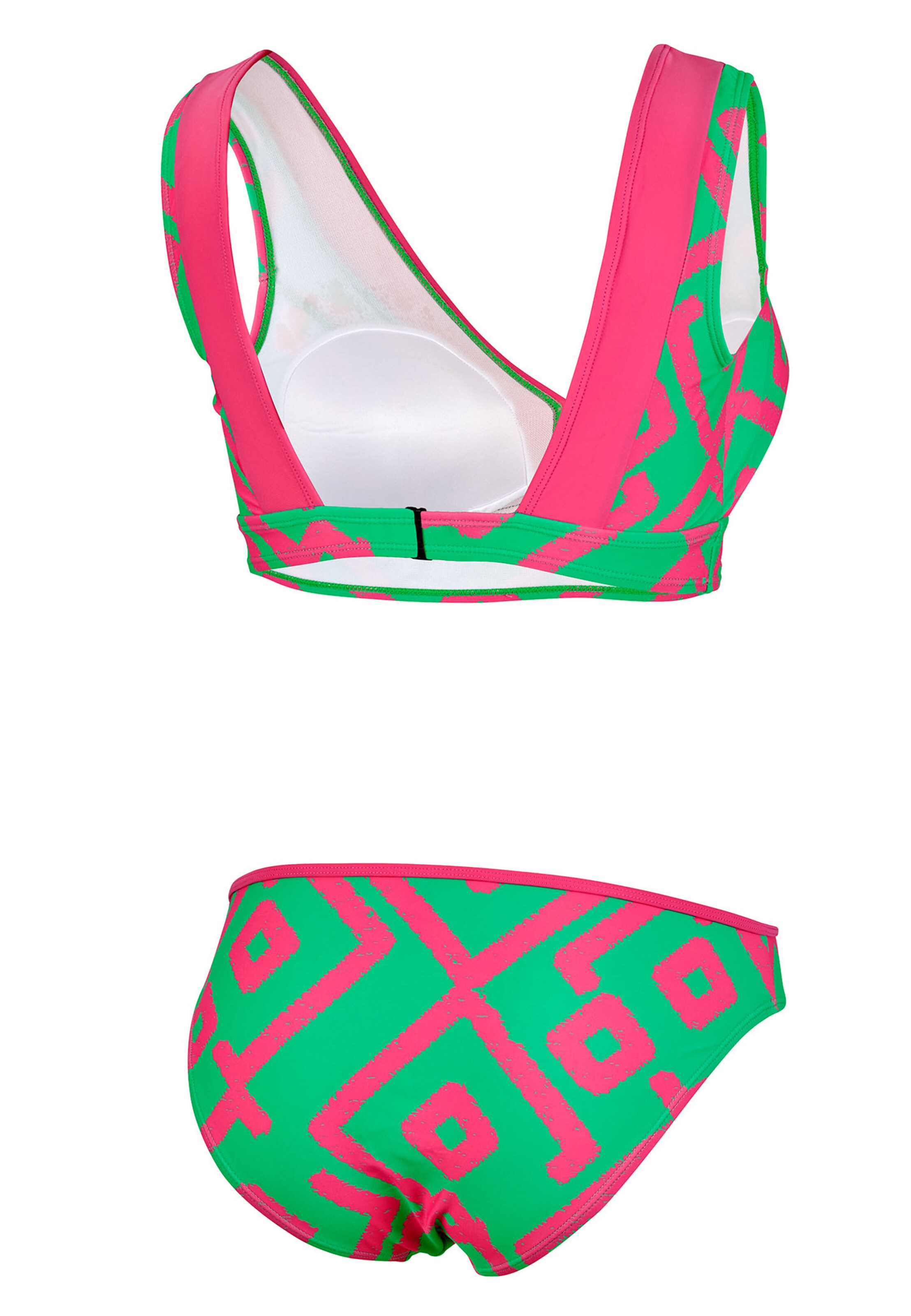 BECO the world of aquasports Bustier Bikini 'Inka Graphic' in Grün