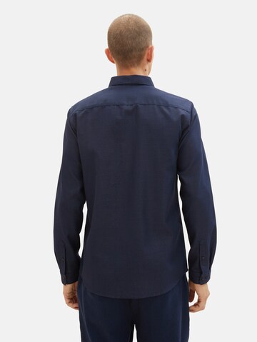 Coupe regular Chemise TOM TAILOR en bleu