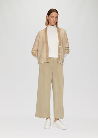 s.Oliver BLACK LABEL Wide leg Pleat-Front Pants in Beige