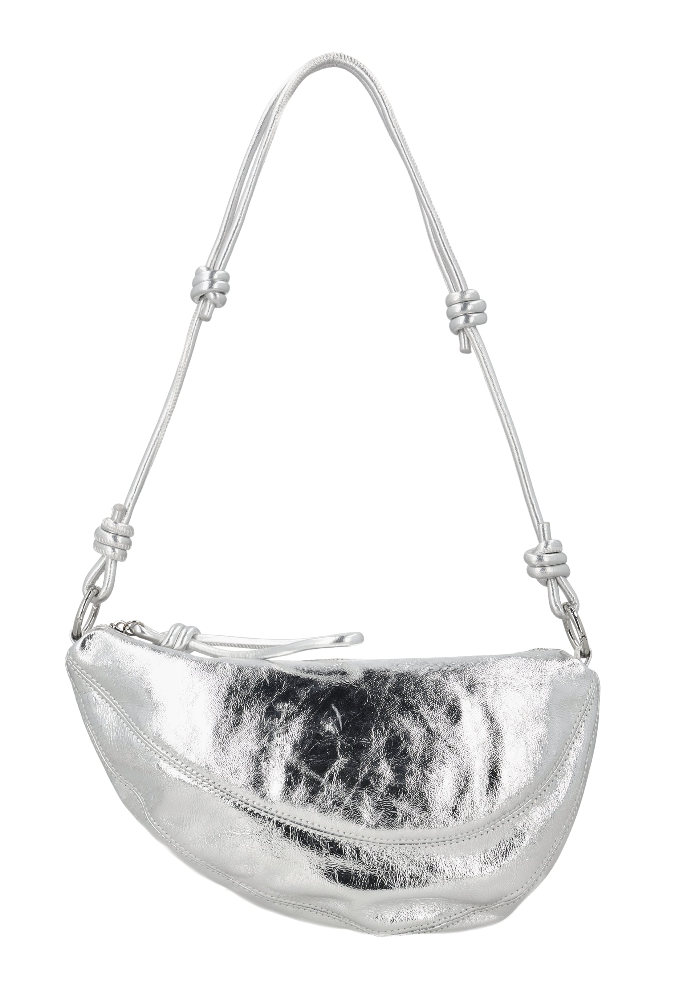 faina - Bolso de hombro en plata: frente