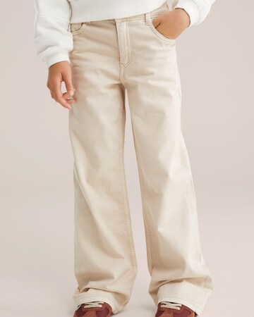 Wide Leg Jean WE Fashion en beige : devant