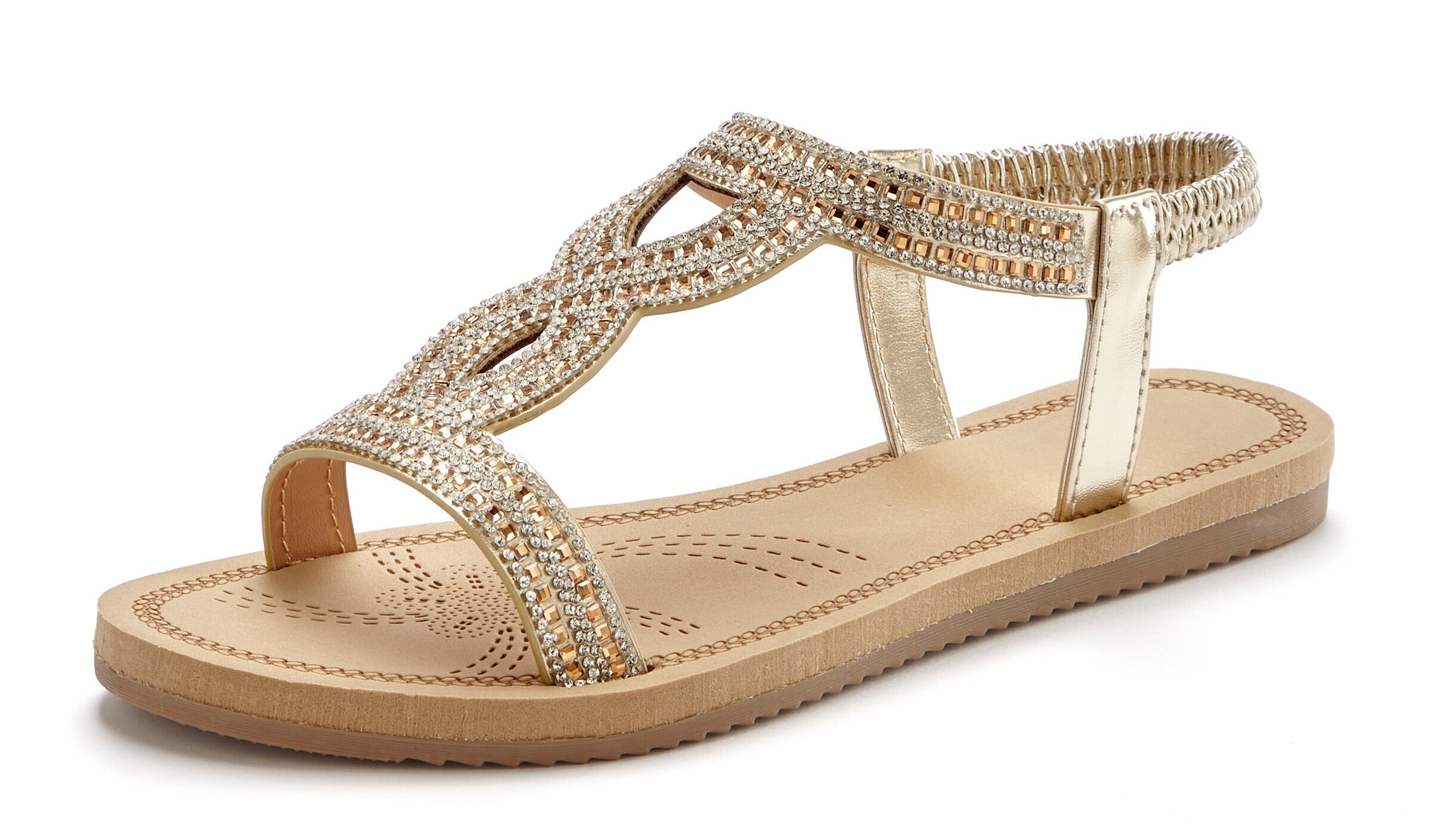 VIVANCE Sandale in Gold: Vorderseite