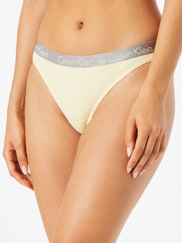 Calvin Klein Underwear Tanga 'RADIANT' – žlutá: přední strana