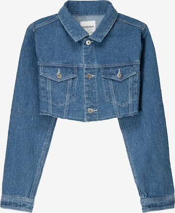 Bershka Välikausitakki värissä sininen: etupuoli