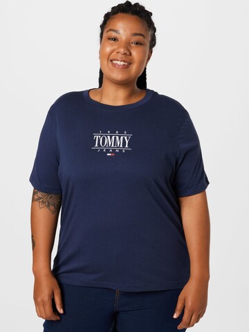 Tommy Jeans Curve - Camiseta en azul: frente