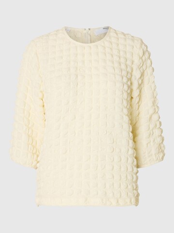 T-shirt SELECTED en beige : devant