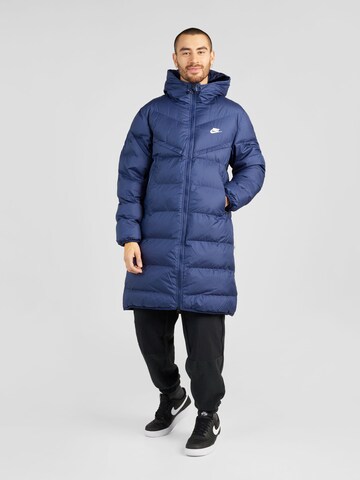 Nike Sportswear Демисезонное пальто в Синий: спереди