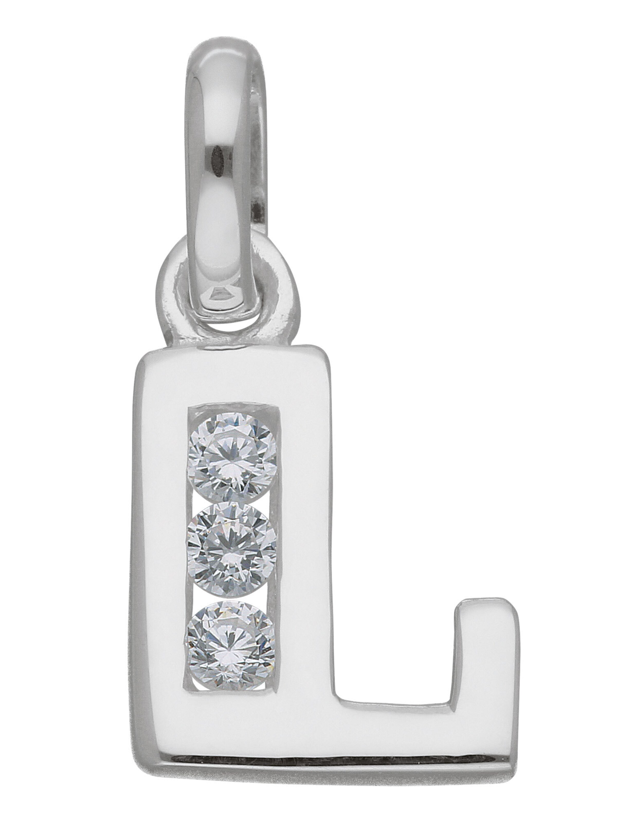 Adelia´s Pendant 'L' in Silver: front