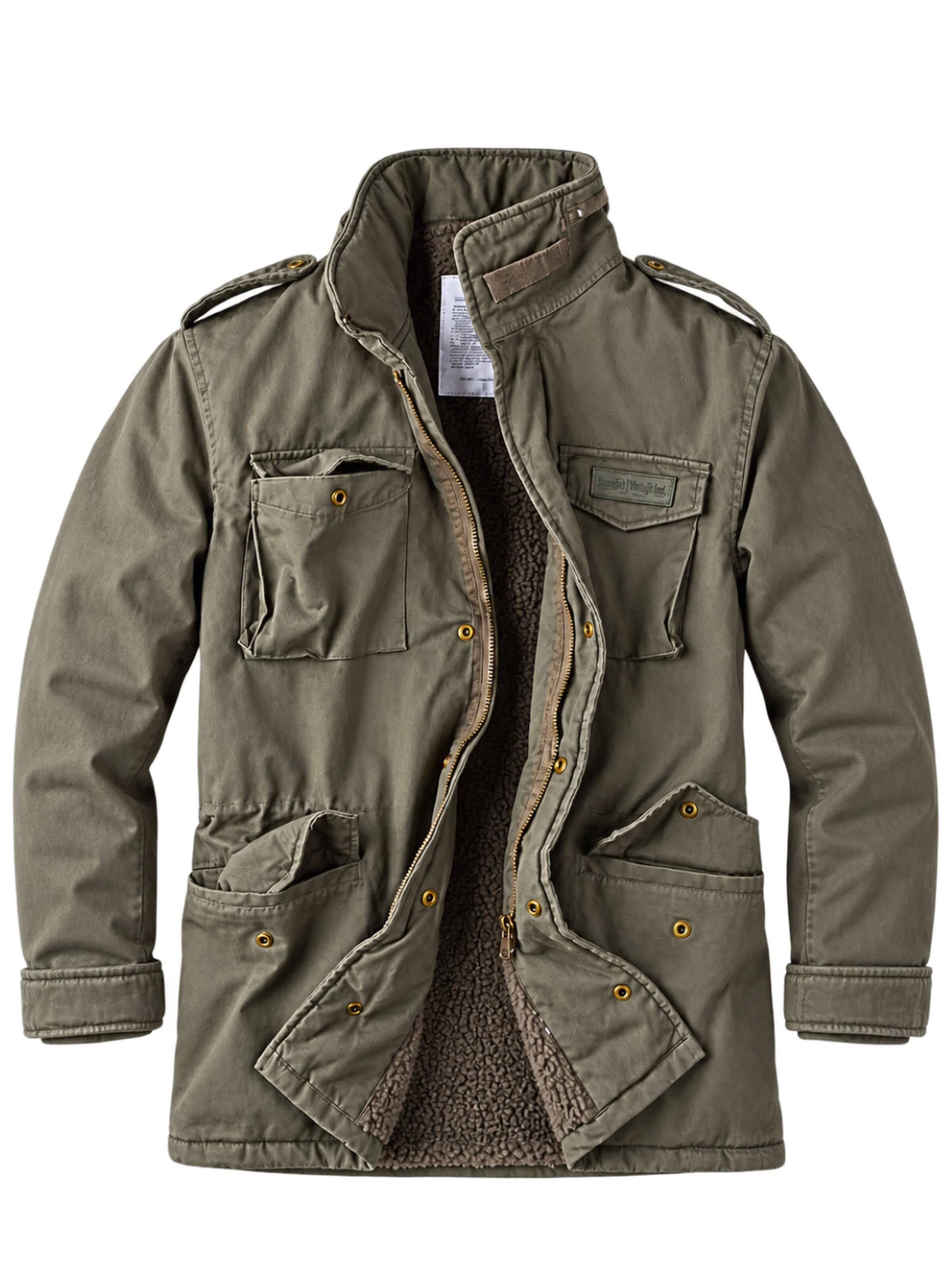 FALKENSTEJN Between-seasons parka 'Surplus Parka' in Green: front
