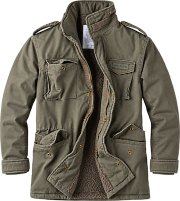 FALKENSTEJN Between-seasons parka 'Surplus Parka' in Green: front