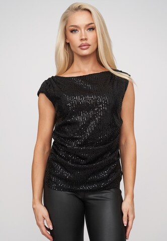 Cloud5ive Top in Zwart: voorkant