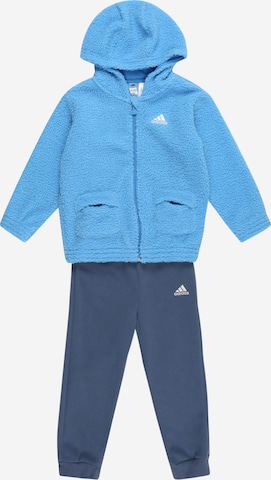 ADIDAS SPORTSWEAR Trainingsanzug 'Teddy Fleece' in Blau: predná strana