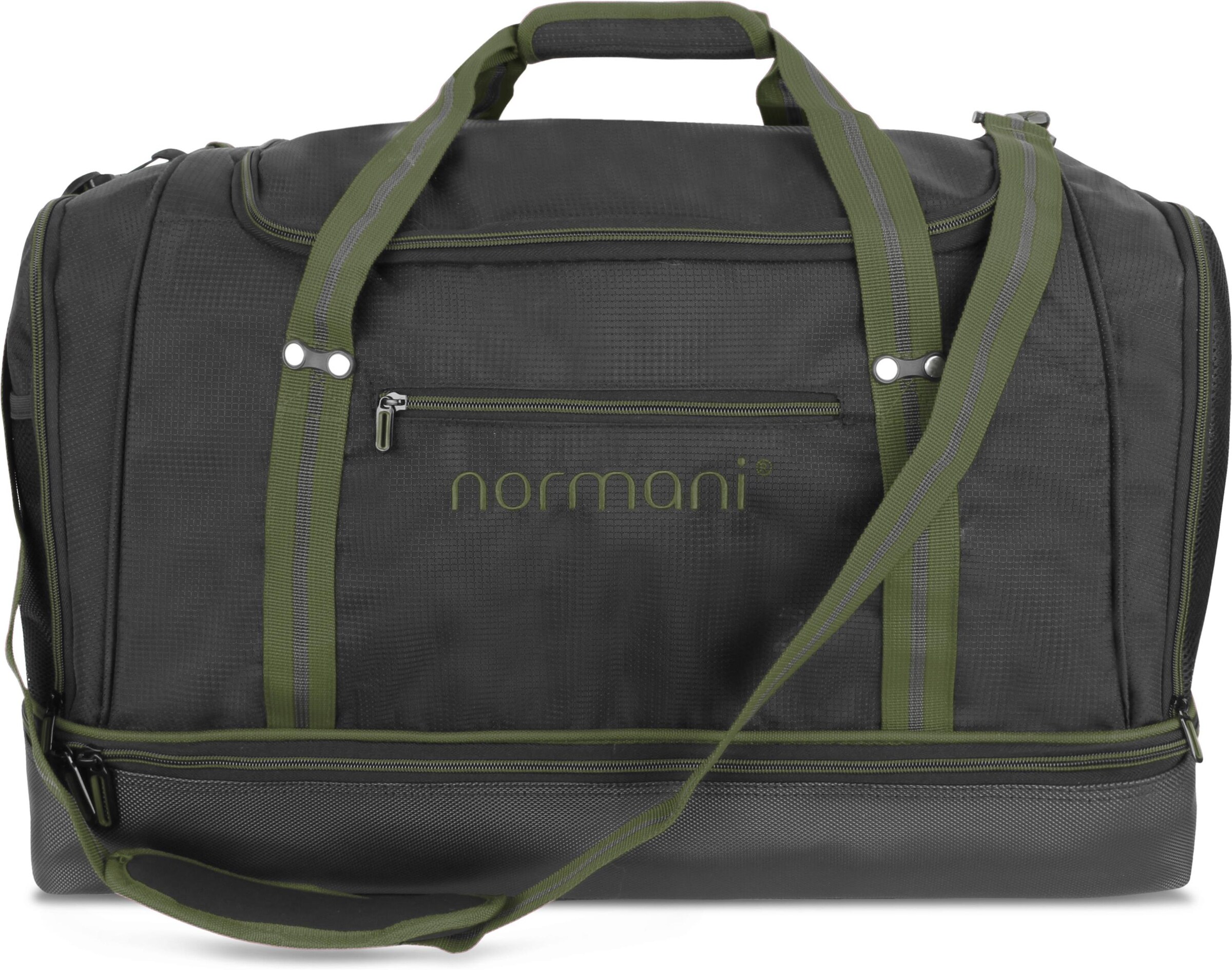 Borsa sportiva 'Nordpass' di normani in nero: frontale