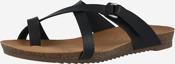 MUSTANG T-Bar Sandals in Black: front