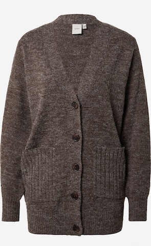 ICHI Knit Cardigan 'MARAT' in Brown: front