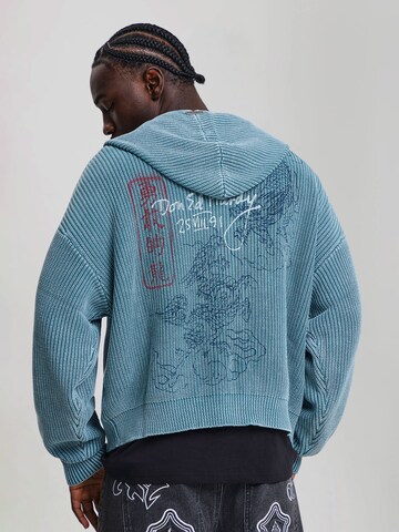 Ed Hardy Neuletakki 'Soaring Dragon' värissä sininen