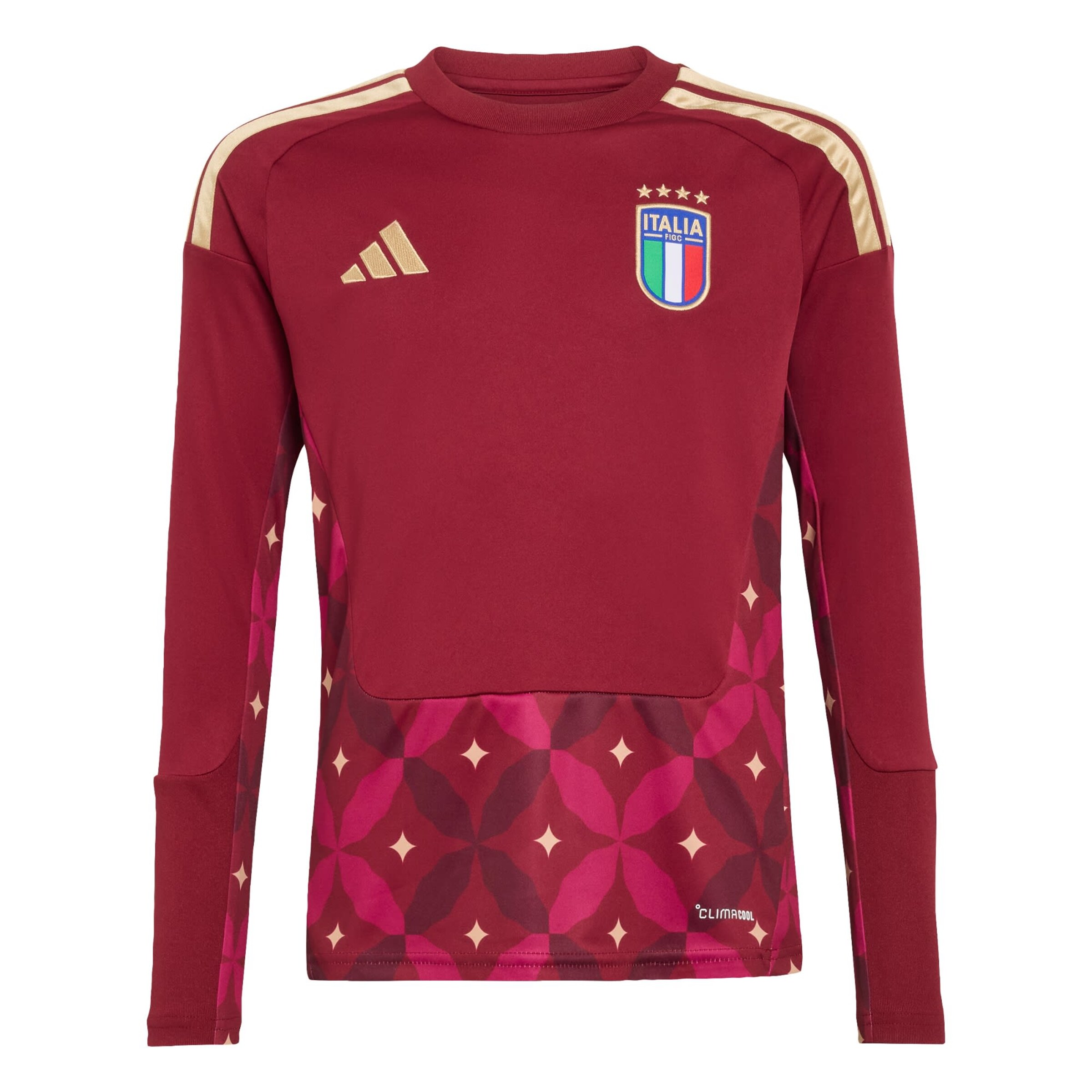 T-Shirt fonctionnel 'Italy 26 Home Goalkeeper Kids Long Sleeve' ADIDAS PERFORMANCE en rouge