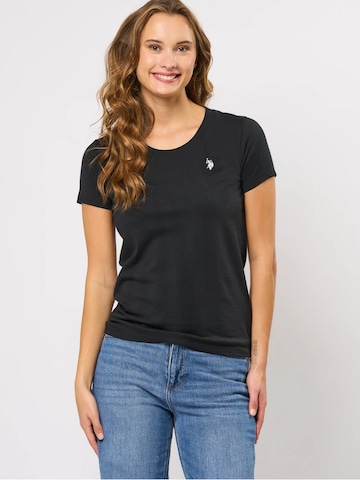 T-shirt 'Amy' U.S. POLO ASSN. en noir : devant